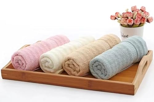 Bamboo Cotton Super Soft Highly Absorbent 4 Pieces Mix Color Towel Set For Bathrome Hand Towel,Salon Towels(Mix) #TOP3