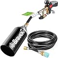 High Performance Propane Torch Weed Burner Torch, High Output 500,000 BTU, Weed Torch with Push Button Igniter (Piezo Electric Ignition) and 6.5 ft Hose for Wand Ice Snow Melter Weed Burner Roofing
