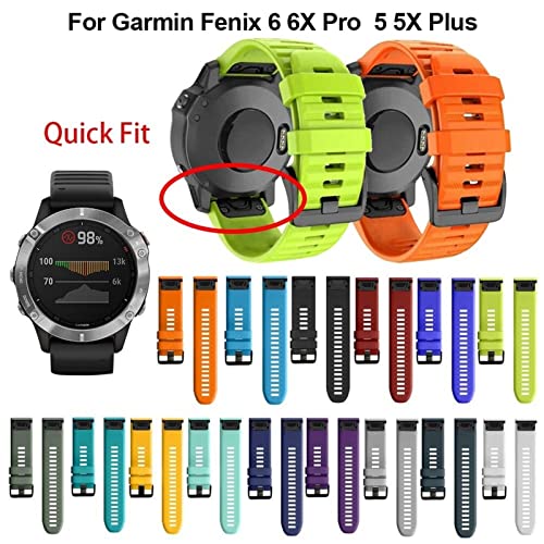 Bracelet montre Garmin Fenix 6X silicone agate à libération rapide - 5