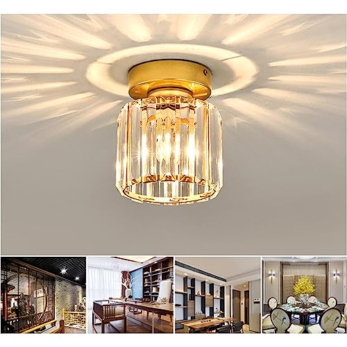 Image of ATORSE Led Ceiling Lights Fixture Semi Flush Mount Chandelier Lighting Housewarming Aureate Round