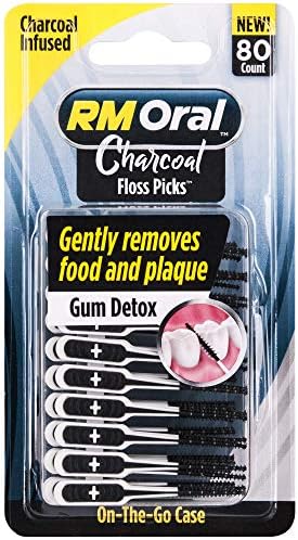 Rm oral charcoal floss picks Clearance