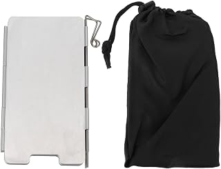Folding Stove Windscreen Outdoor Wind Shield for Camping Picnic and BBQ Adjustable Wind Blocker with Storage Bag for Cooking Pot Use