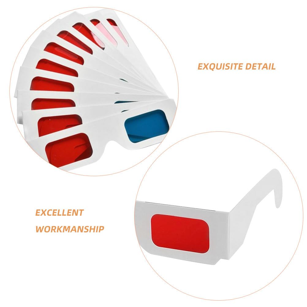 EXCEART 70 Piezas Gafas Anaglifo de Papel para Ver Películas Casa Gafas Desechables para Adultos para Cine