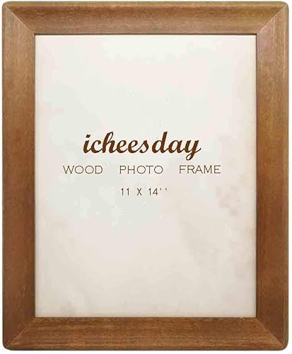 Marcos de fotos rústicos de 11 x 14 pulgadas, hechos de madera maciza marrón para montaje en pared, fotos y certificado de diploma