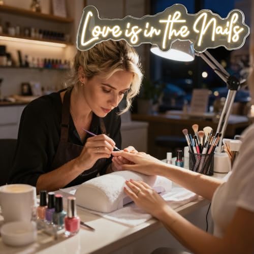 Image of Love is in the Nails Neon Sign for Wall Decor