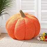 Shengruili Halloween Kürbis Kissen,Halloween Plüsch kürbis Kissen,3D Plüsch kürbis Dekokissen für Kinderzimmer Sofa Dekoration