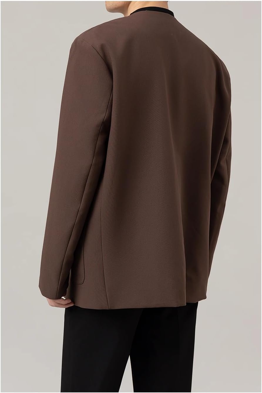 Mens Suit Jacket Slim Fit Blazer for Men Loose Spring Autumn Casual Business Commuting Long Sleeves Coats