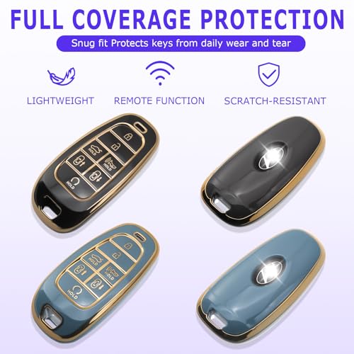 Coque de porte-clés Hyundai Santa Fe Palisade protection silicone - 3