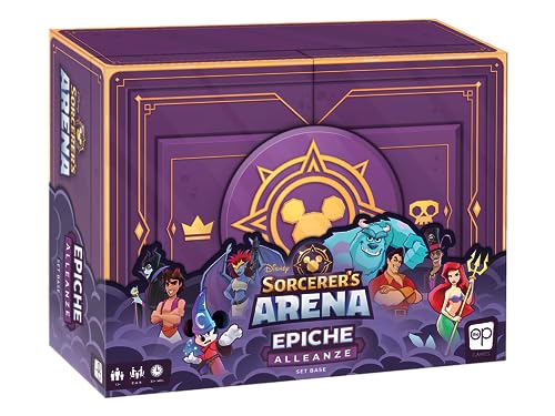 Asmodee - Disney Sorcerer's Arena - Gioco da Tavolo, 2-4 Giocatori, 13+ Anni, Edizione in Italiano