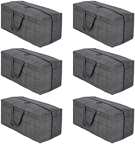 VENO 8 Pack Heavy-Duty Extra Large Moving Bags W/Backpack Straps, Moving House Essentials, Strong Handles & Zips, Clothes Storage, Packing, Laundry Bags, Reusable and Sustainable (Clear, 8 Pack)