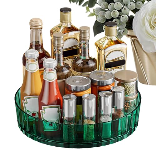 Organizzatore di spezie da bancone - Torre di spezie girevole in vaso, Organizzatore per rack per condimento da cucina | Imbuto ed etichette riutilizzabili, portaoggetti a carosello in stile Ferr