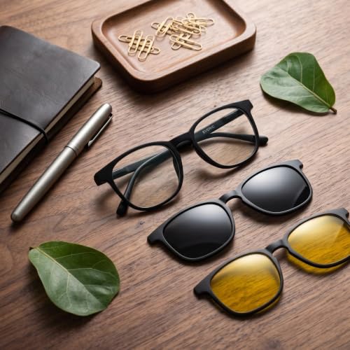 Image of 3-in-1 Magnetic Clip On Sunglasses for Men & Women