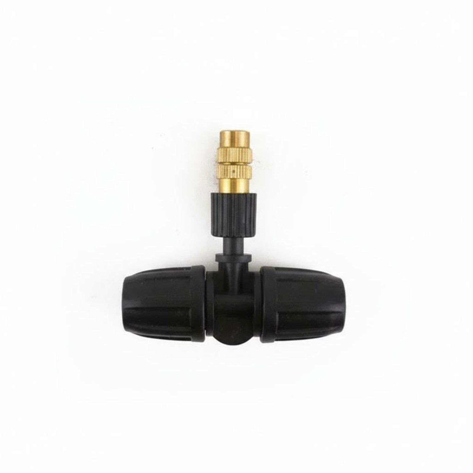 Tee Connector Spray Nozzle Dust Suppression Aerosolizing Spray Nozzle Automatic Watering Aerosolizing Sprinkler Head for Gardeners, Fence, Yard 912 Tee+Copper Nozzle-image-38
