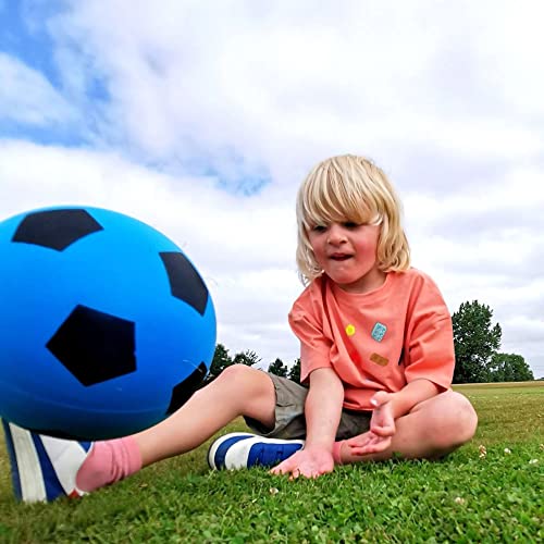 HTI Fun Sport Schaumstoff-Fußbälle | Weiche, sichere Schaumstoffbälle für Indoor & Outdoor | Langlebig, leicht & ideal für Kinder & Erwachsene | Spaß für alle Altersgruppen | 19,4 cm (1 Blau)