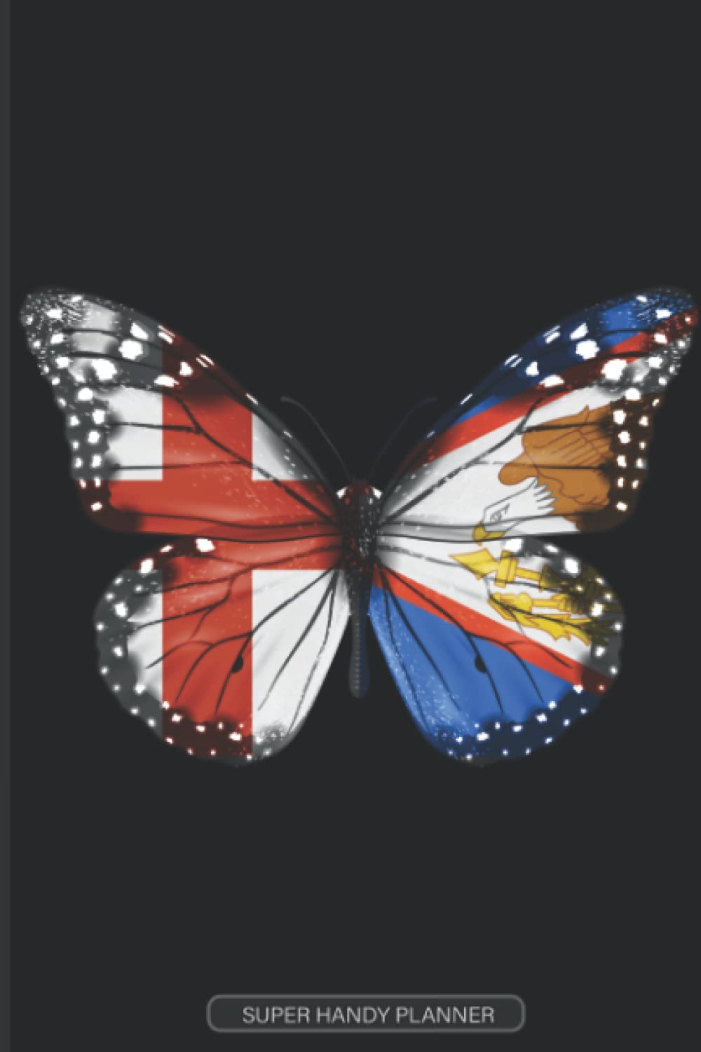 Planner: English American Samoan Flag Combined Butterfly Flags Of England American Samoa