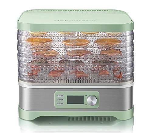 Lebensmittel Dehydrator,Multifunktionaler 5-Tablett-Lebensmitteltrockner 35-70 ℃, 1-24H Timing, Kein BPA, Rindfleisch…