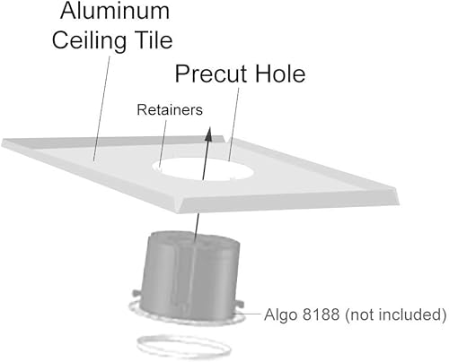 Miniatura 3 de Algo 81X8T2X2 Azulejo de techo de aluminio para altavoz de techo SIP 819881881198..