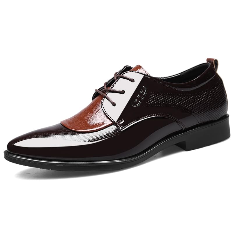 Mens Dress Shoes Formal Business Oxford Casual Shoes Comfortable Tuxedo Leather Lace Up Derbys Shoe