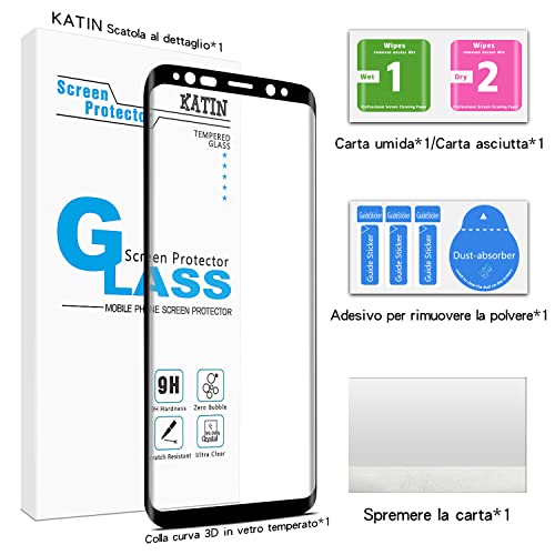 KATIN Vetro Temperato per Samsung Galaxy S8 Plus