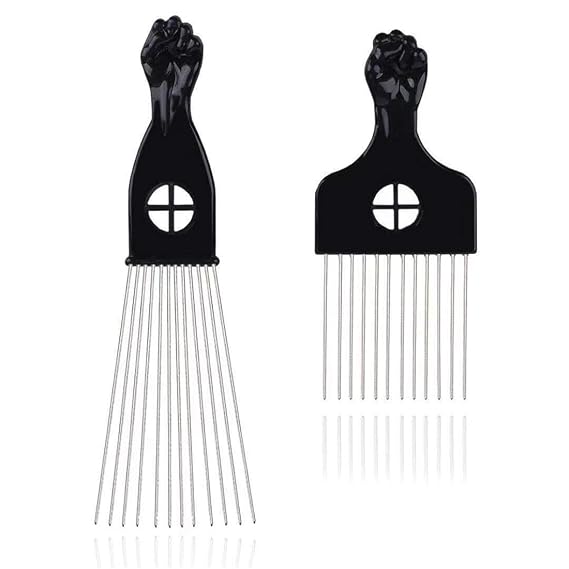 Twist Sponge for Textured Hairtype with Metal Pick and Hair Pick Comb for Curly Hair