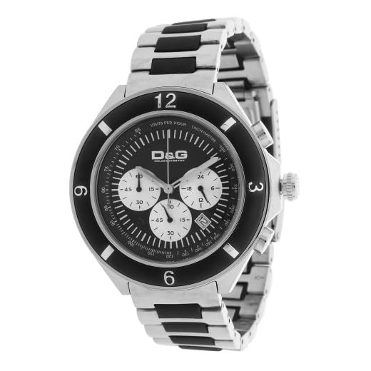 D&G Dolce&Gabbana DW0423 - Reloj cronógrafo de caballero de cuarzo con correa de varios materiales multicolor (cronómetro) - sumergible a 50 metros