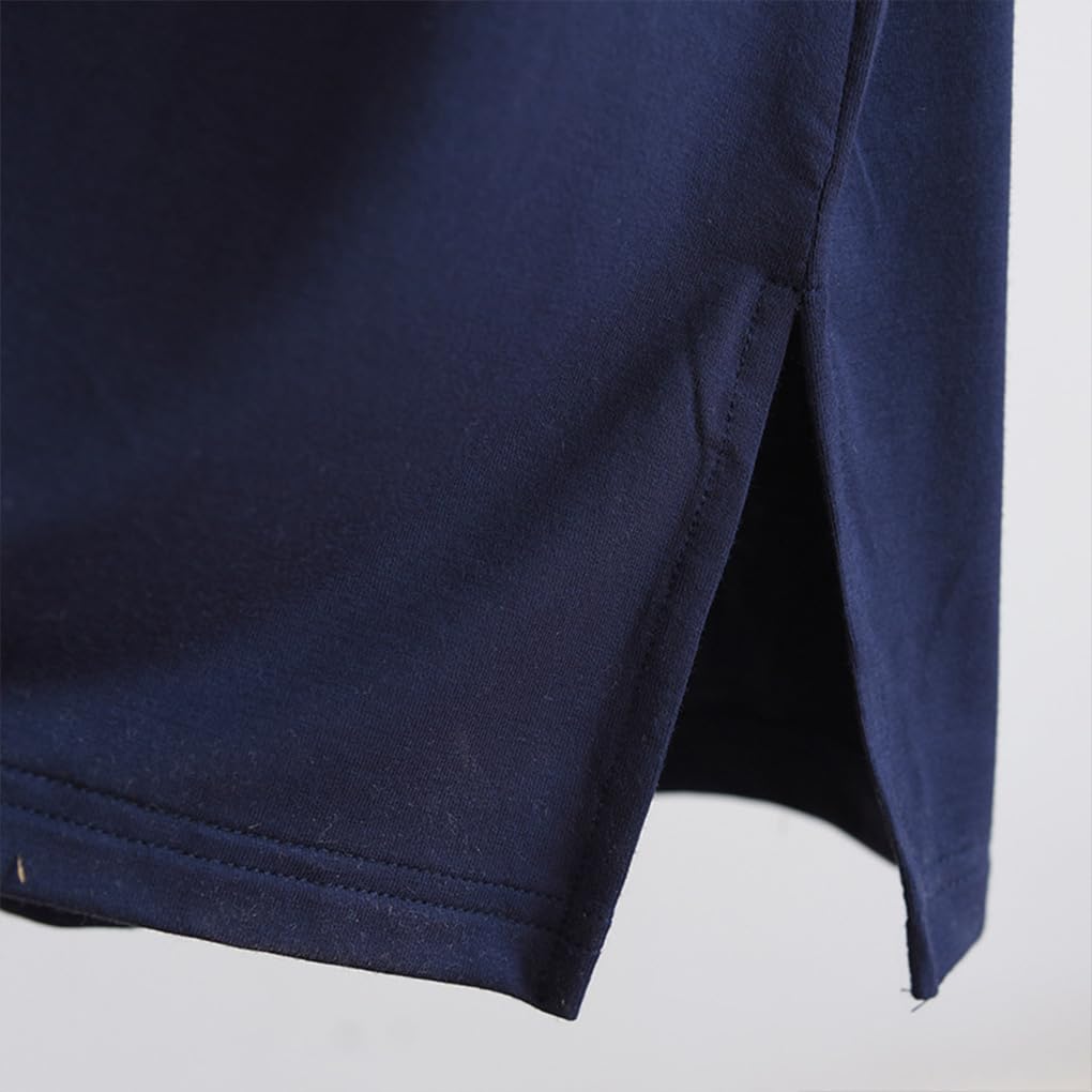 Herren-Nachthemd, Raglan-Nachtwäsche, leicht, kurzärmelig, Pyjama, zweifarbig, Hautfreundliches Nachthemd, Schwarz/Dunkelgrau, 3 Stück, 3er-Set (Schwarz/Dunkelgrau, Größe 3XL), 8