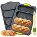 Holyenten 2 Pack Silicone French bread loaf Bread Pan - 4 Hole Non-Stick French Loaf Pan, Reusable Easy Release Baking Tool for Homemade French bread loaves, French Bread, Rolls & Romantic Dinner
