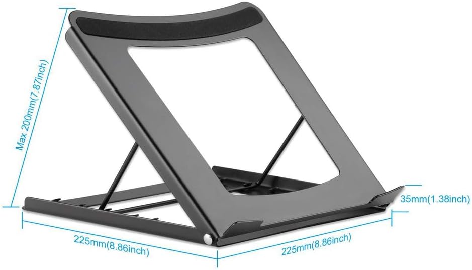 MANHATTAN Laptop and Tablet Stand, Adjustable (5 Positions), W128291748 (Adjustable (5 Positions), Suitable for All Tablets and Laptops Up to 15.6, Portable and Lightweight,) image 3