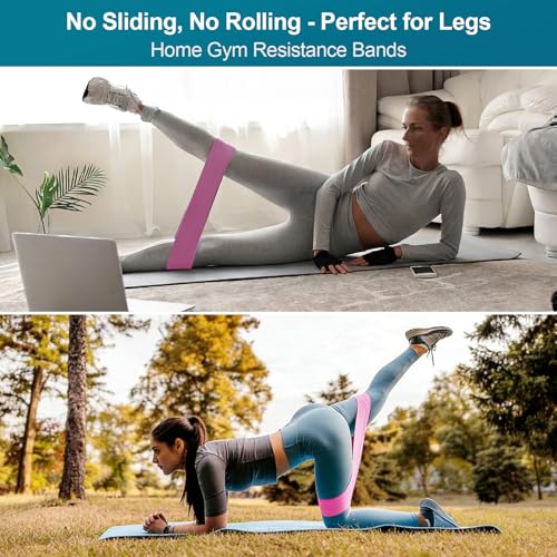 Image of Resistance Bands Sets Portable Exercise Loops for Legs and Hip 3 Resistance Level Workout Weight Bands with Non-Slip Design Workout Flexbands for Home Gym Office Yoga Pilates