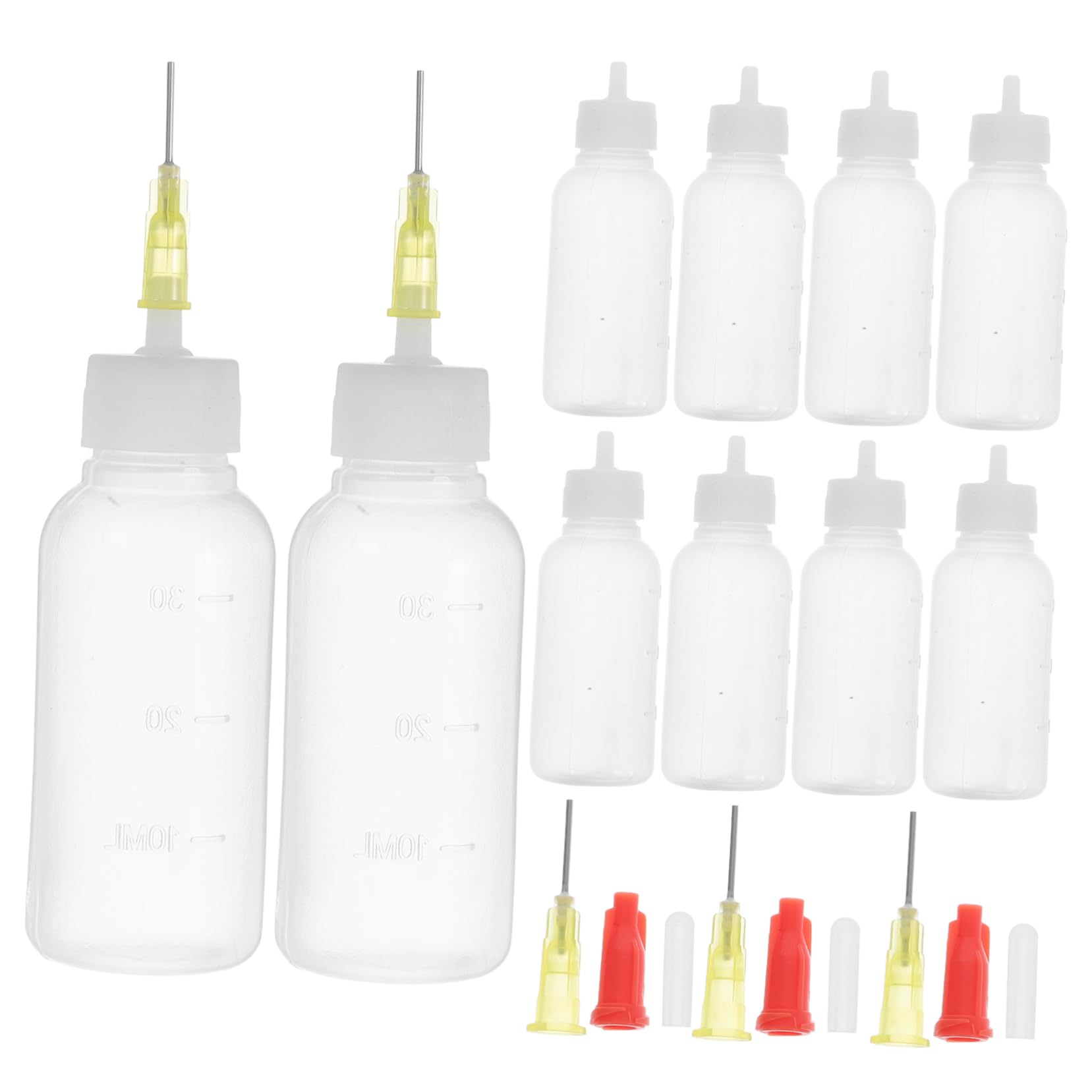 SOESFOUFU Glue Bottle Precision Applicator 10pcs Fine Tip Squeeze Bottle for Crafting and Fine Point Glue Dispensing