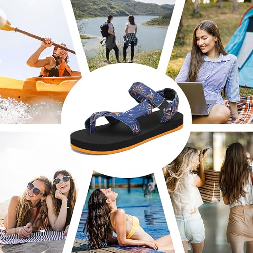Image of Sport Walking Water Sandals for Women with Arch Support & Adjustable Straps Platform Sandals Women Height Increase