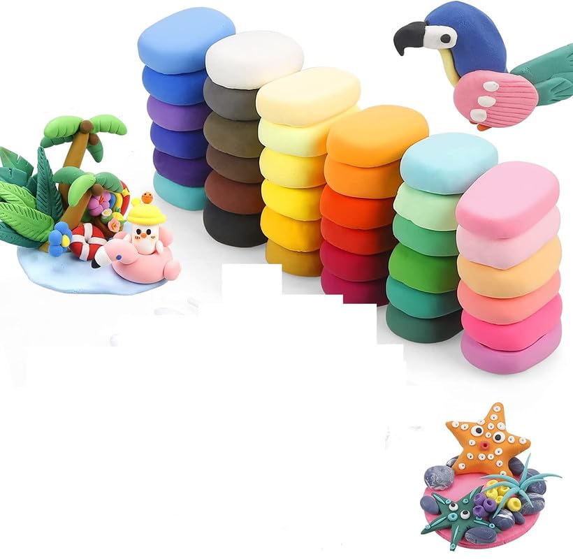 Eclet (Pack of 12) Air Dry Clay, Colorful Children Soft Clay, Creative Art Crafts, Gifts for Kids-Multi Color. Non-Toxic Modeling Magic Fluffy Foam Bouncing Clay Putty Kit for Kids with Tools .143 (B0CJ7DL4NP) Amazon Price History, Amazon Price Tracker