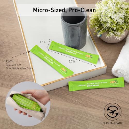 Image of Travel Size Mouthwash Alcohol-Free Gentle Mini Individual Portable 20 Packs