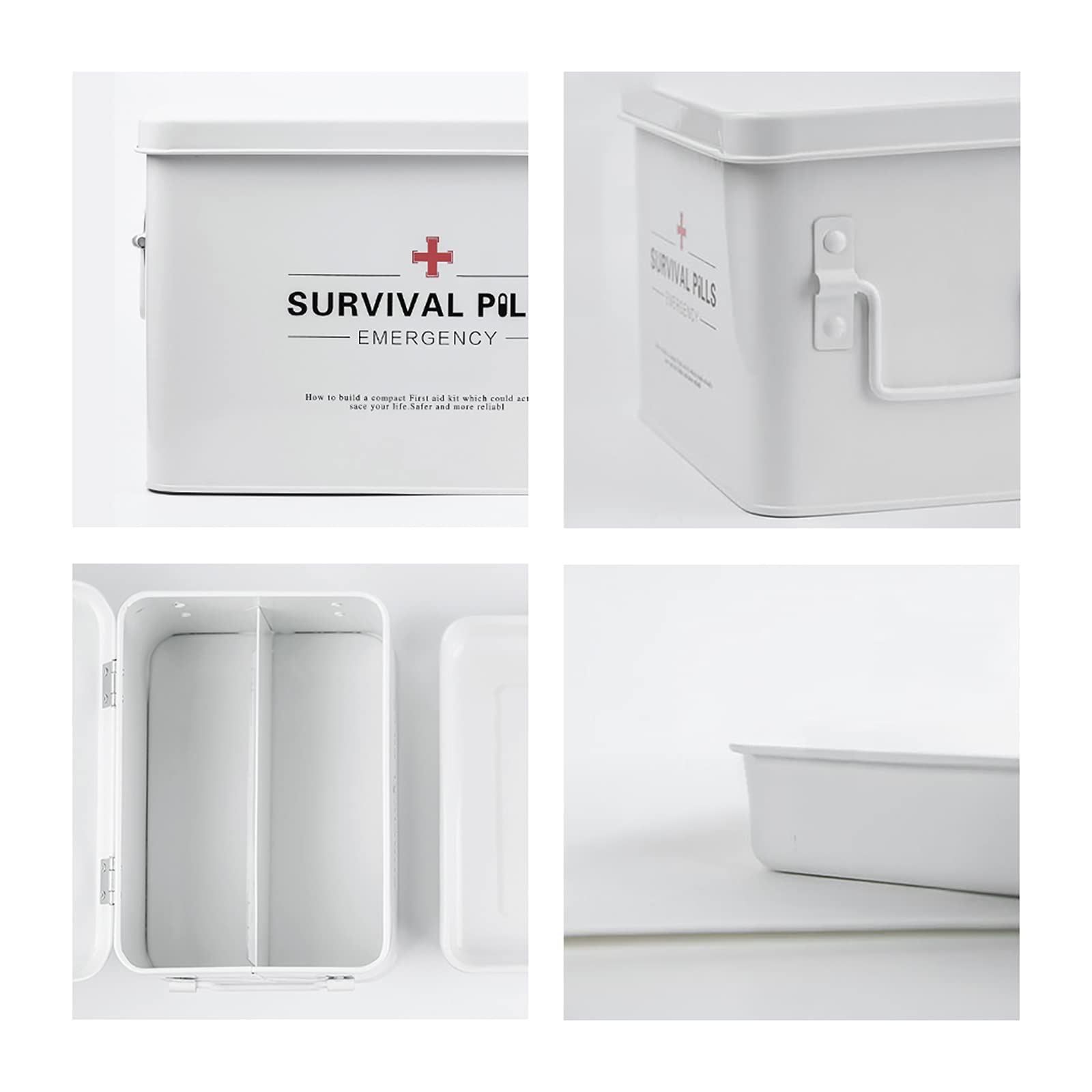 TrUkd Medizin-Aufbewahrungsbox, Behälter, tragbar, Erste-Hilfe-Set, Familien-Aufbewahrungsbox, Organizer, Medizintruhe, Aufbewahrungsbox, medizinische Box