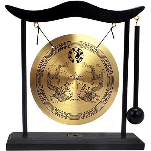 Goodyouge Gong mit Schlägel Klein Wind Gong Messing Desktop Gong...