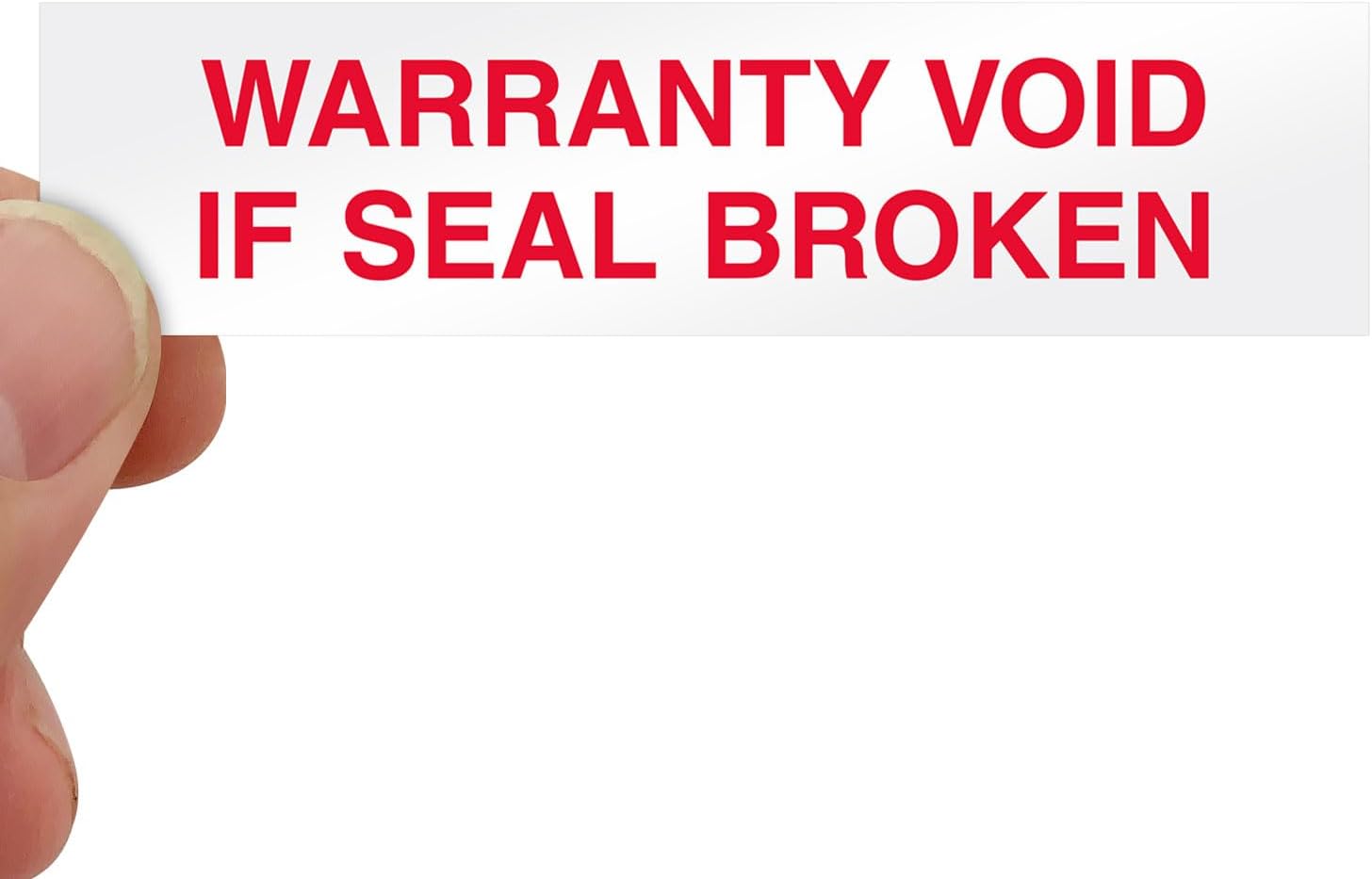 SmartSign "Warranty Void If Seal Broken" Label | 2" x 0.5" Tamper Resistant Vinyl, Pack of 160, Made in USA