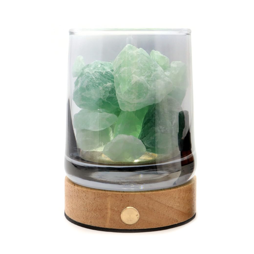 【新品未使用】マリア オーロラストーン アロマ アロマストーン 4点セット LEDライト台座 天然石 原石 約400g