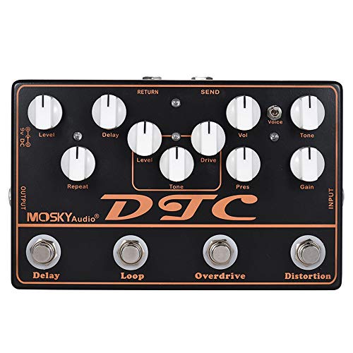 KINGDUO DTC 4 en 1 Pédale D’Effets pour Guitare Électrique avec Délai À Boucle D’Overdrive Distorsion - Les Beatles, Paul McCartney, John Lennon, RIngo Starr, George Harrison KINGDUO DTC 4 en 1 Pédale D'Effets pour Guitare Électrique avec Délai À Boucle D'Overdrive Distorsion – Image 3