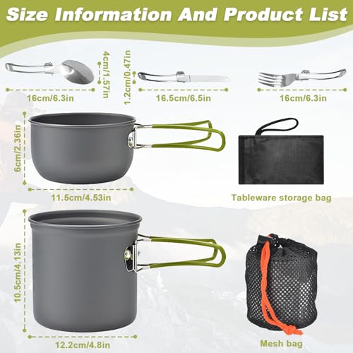 Poêle extérieur portable en aluminium durable avec sac de rangement inclus
