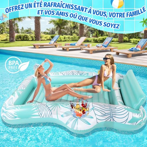 Piscine de bronzage gonflable double pour bronzer au frais sans souffrir du soleil - 6
