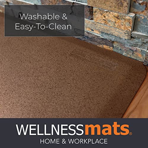 Wellnessmats Granite Collection Anti-Fatigue Floor Mat, Copper, 36 In. X 24 In. X ¾ In. Polyurethane – Ergonomic Support Pad For Home, Kitchen, Garage, Office Standing Desk – Water Resistant, #TOP2