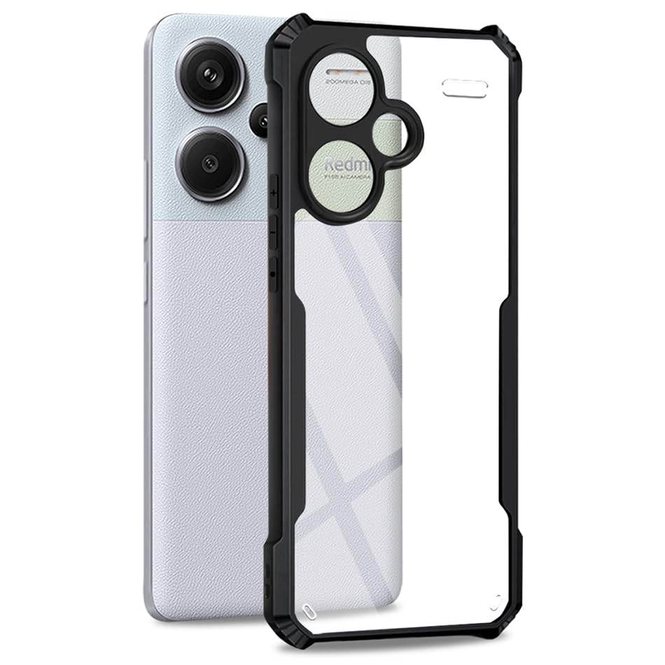 Fashionury Ultra-Hybrid Crystal Clear Back Case for Redmi Note 13 Pro Plus 5G | Total Camera Protection | Shockproof Design | Transparent Back (PC & TPU) Redmi Note 13 Pro Plus 5G (Black Bumper) (B0CR9Z7GPT) Amazon Price History, Amazon Price Tracker
