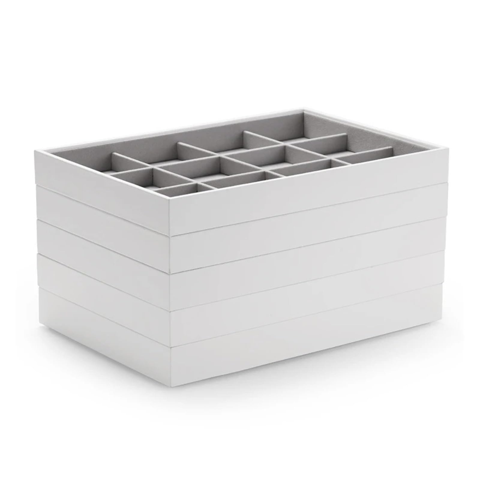 Organizador Joyas Bandejas de joyería apilables de Terciopelo multifunción, Anillos, Pendientes, Pulsera, Organizador, Bandeja de Almacenamiento, Anillos, Pendientes, Accesorios de Almacenamiento