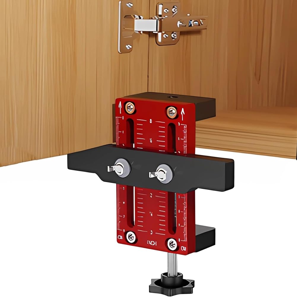 Littimoon Adjustable Cabinet Door Installation Positioner, Cabinet Door Mount Locator Versatile Hardware Jig for Woodworking