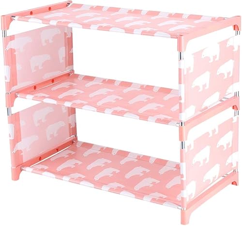 Zapatero de 3 niveles para niños, organizador de zapatos para niños, organizador de zapatos de tela no tejida, estante de almacenamiento de zapatos