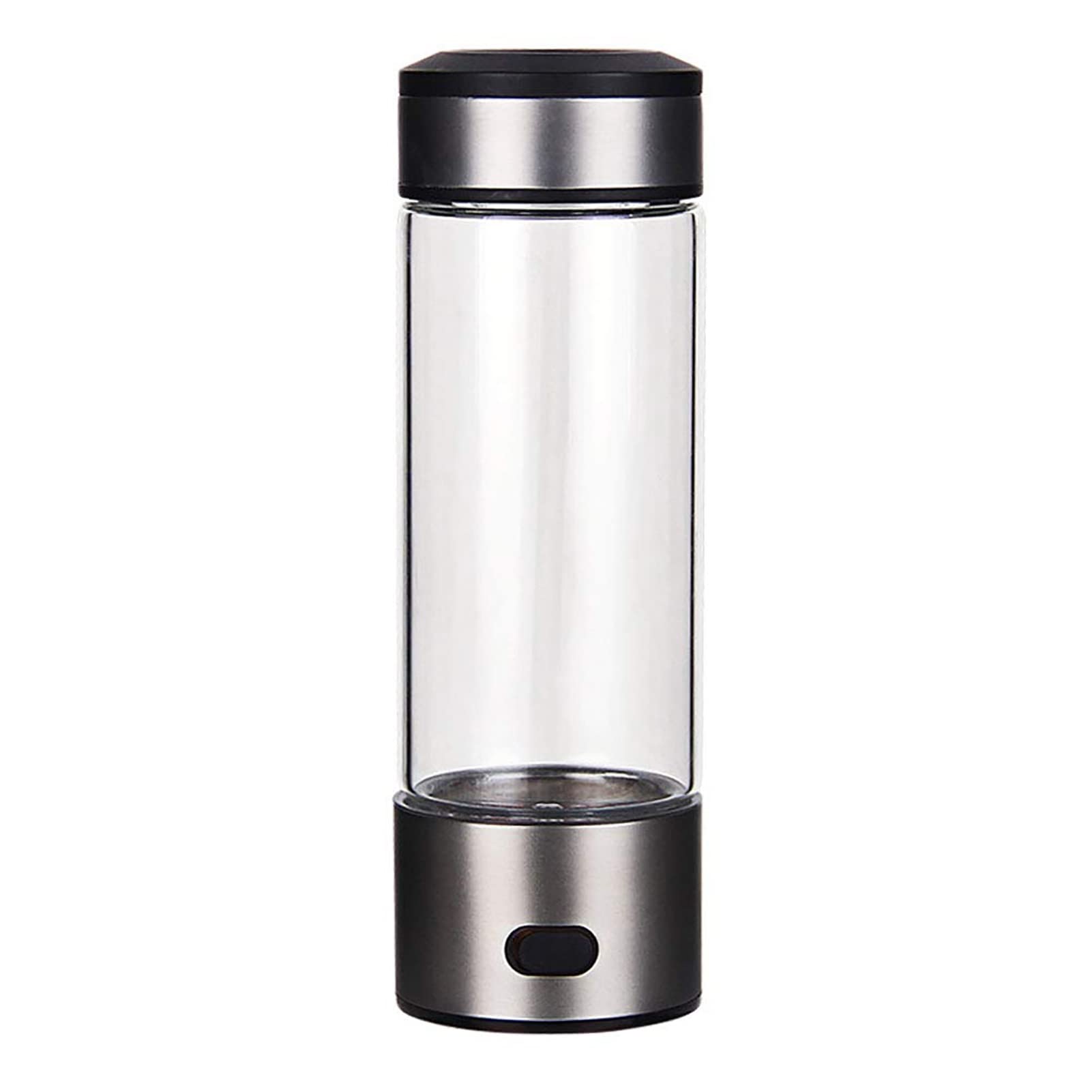 Generador Agua hidrógeno portátil, ionizador, máquina Agua Rica en hidrógeno, Recargable por USB, Modo Dual, 1 Minuto y 3 Minutos, Botella Vidrio Alta concentración Agua hidrógeno, 480 ml