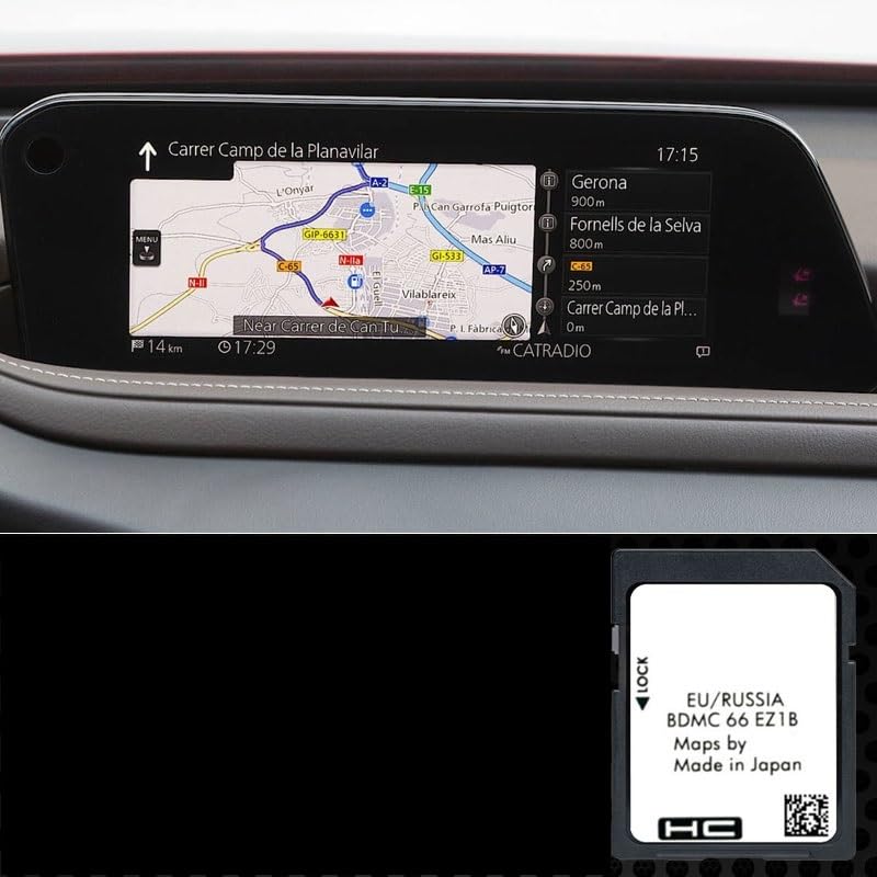 Tarjeta SD Navegación GPS Europa-Turquía-Rusia 2021 (BDMC66EZ1B) - Base de datos de mapas Q2.2019 - Compatible con Mazda Connect 2