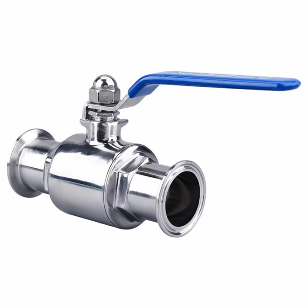 valvola a sfera, valvola a sfera in acciaio inox, Valvola a sfera a installazione rapida for uso sanitario in acciaio inossidabile 304 da 19 mm -51 mm, valvola manuale con ghiera da 50,5 mm/64 mm for