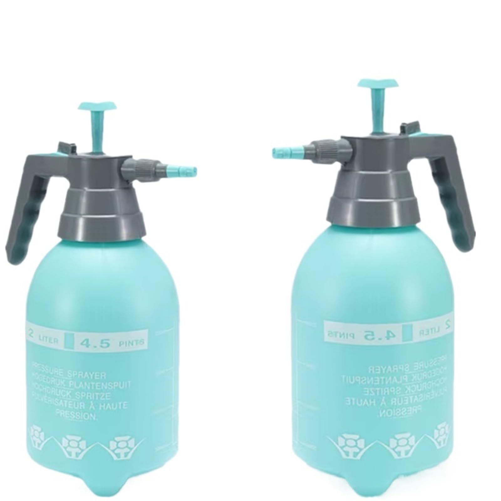 DSFIHJO 2-Piece Hand Pressure Water Sprayer Trigger Air Pump Garden Spray Bottle Car Cleaning Watering Can(2Pcs 2L Blue)