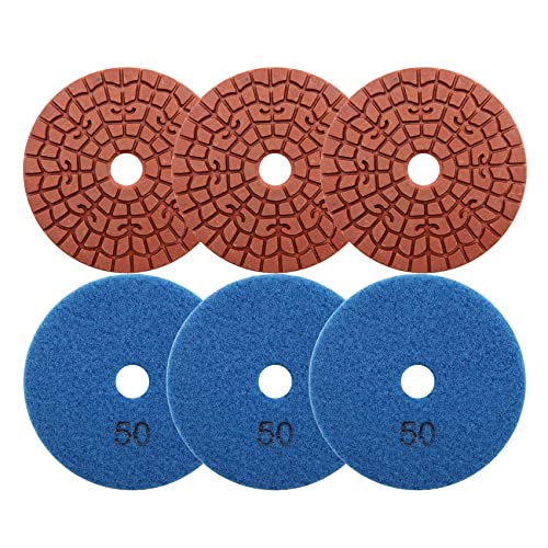 {Pulidora de Hormigón Suelos Pulidora SHDIATOOL Disco de pulido húmedo de diamante, almohadillas de 4 pulgadas para molino o pulidor de suelos de mármol de...